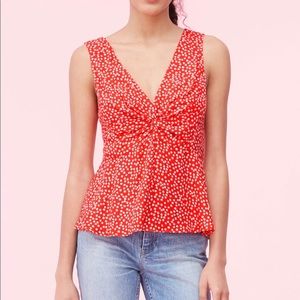 REBECCA TAYLOR MALIA FLORAL JACQUARD TOP